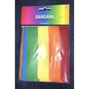 Bandana Rainbow LGBTQIA+  Pride Month Fabric 20"x20"